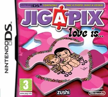 Jigapix - Love is (Europe) (En,Fr,De,Es,It,Nl) (NDSi Enhanced) box cover front